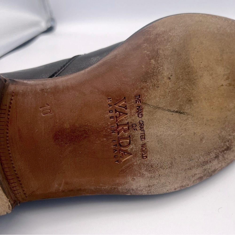Varda Handcrafted Italian Leather Slip On Loafers in Dark Brown Men's Size 10 - Picture 6 of 11